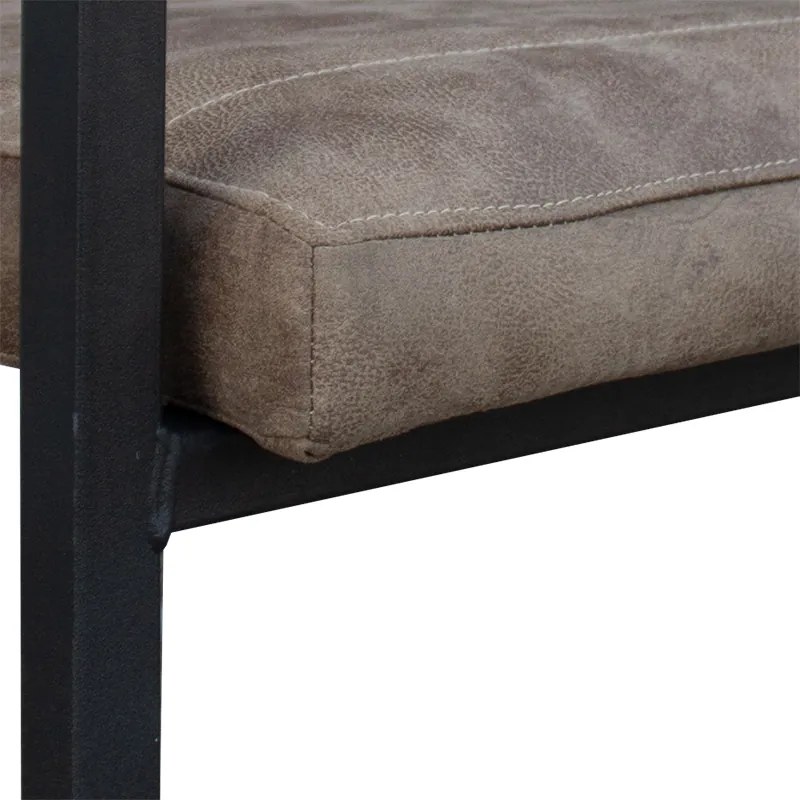 Eetkamerstoel - Apollo II - stof Cowboy retro lederlook taupe