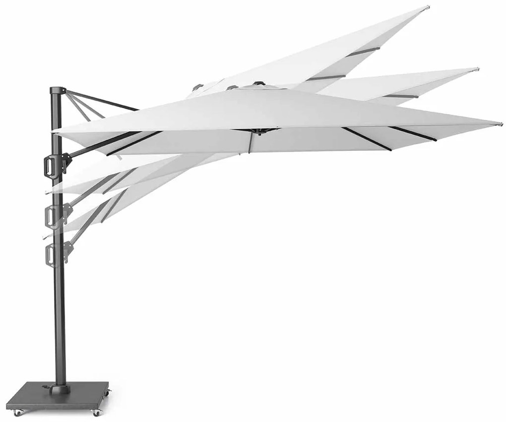 Zweefparasol  3.5x2.6 m T2 (incl. voet en hoes) Taupe-naturel-bruin Platinum Challenger