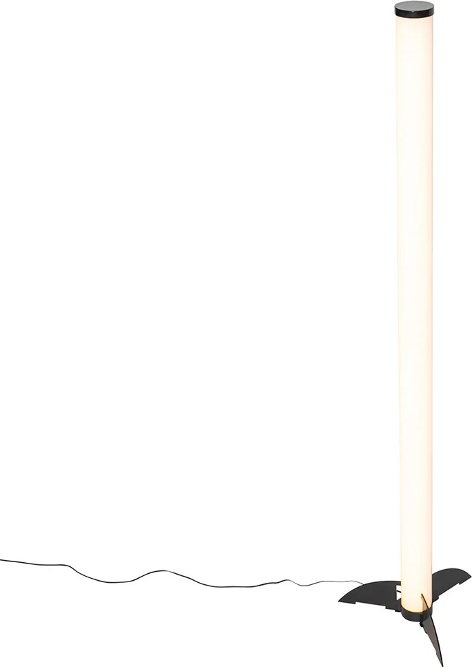 Vloerlamp zwart dimbaar in kelvin met afstandsbediening - Bomba