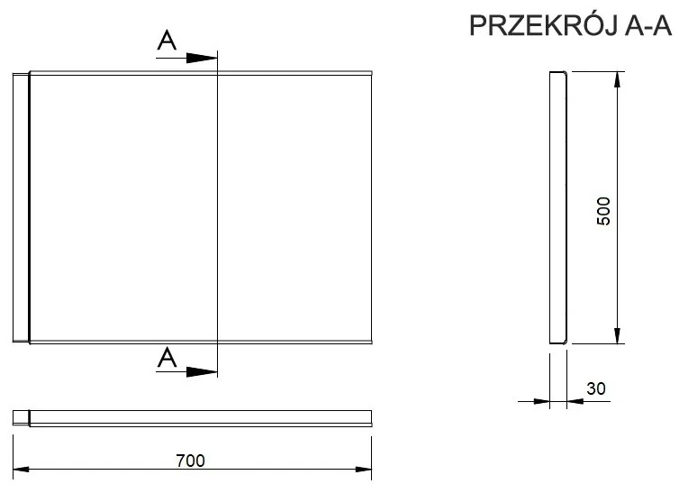 Plazan Modern Slim ligbad met paneel acryl 140x70cm wit glans