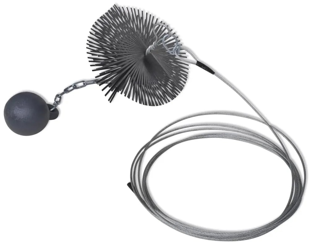 vidaXL Schoorsteenveegborstel rond Ø 15 cm