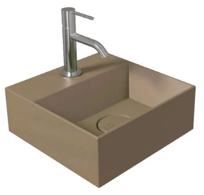 Salenzi Spy Fontein met clickwaste 30x30 cm mat taupe