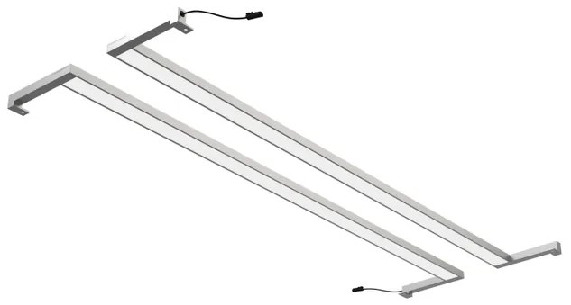 INK Verlichtingsbalk - 70x2x1cm - LED IP44 - 4200K - tbv Spiegel of Spiegelkast - Zilver 8302110