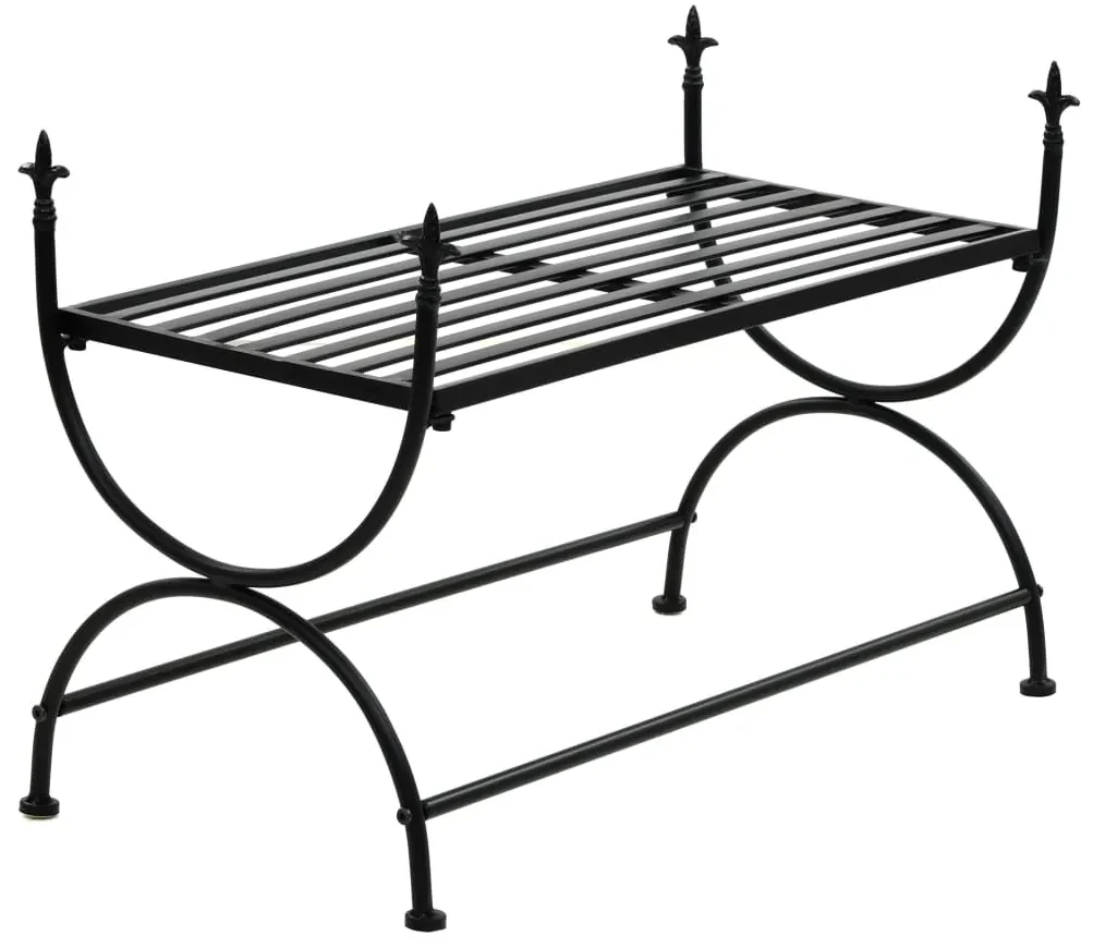 vidaXL Bankje vintage stijl 83x42x55 cm metaal zwart