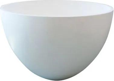 Waskom Opbouw Eco Rond 54x54x35cm Solid Surface Glans Wit