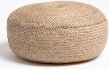 Ronde Poef Van Jute Pilew Ø50 Cm - Sklum