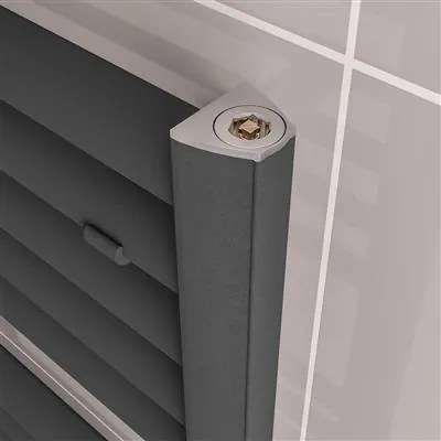 Eastbrook Velor handdoekradiator 50x120cm aluminium 699W antraciet