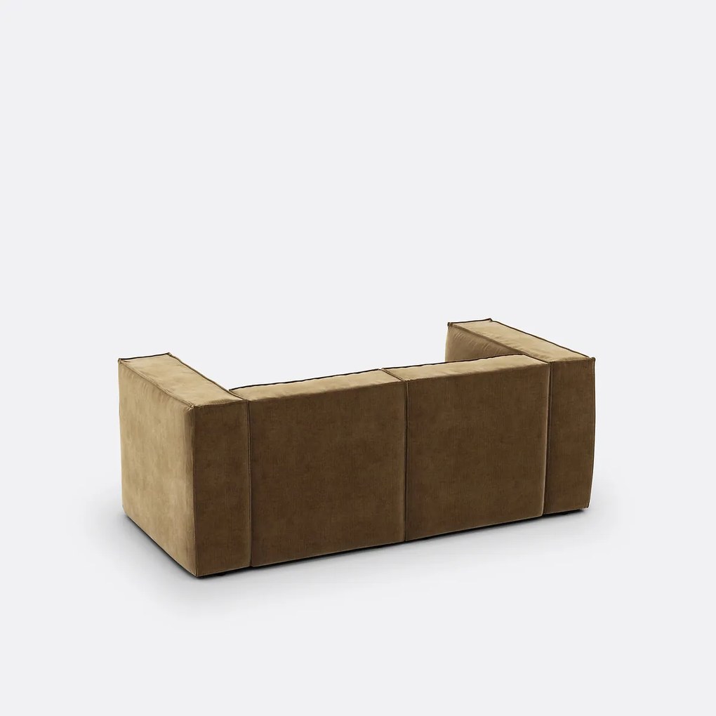 Modulaire bank, 2-zit, in vintage ribfluweel, Seven
