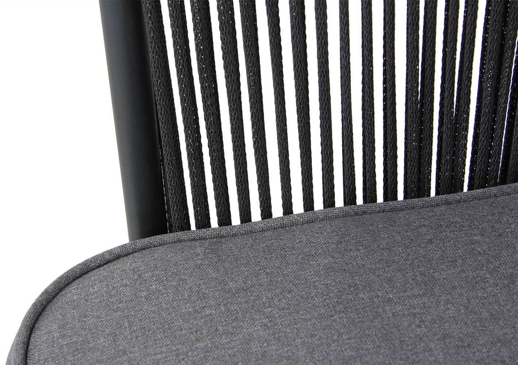 Tuinstoel stapelbaar Rope Grijs-antraciet Santika Novita
