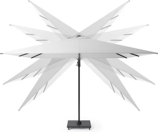 Platinum Challenger Zweefparasol T2 3x3 m - Olijf met voet en hoes