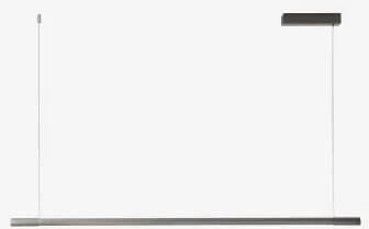 Led Lineaire Hanglamp 120 Cm Met Indirect Licht In Aluminium Lirela Geborsteld Grijs - Sklum