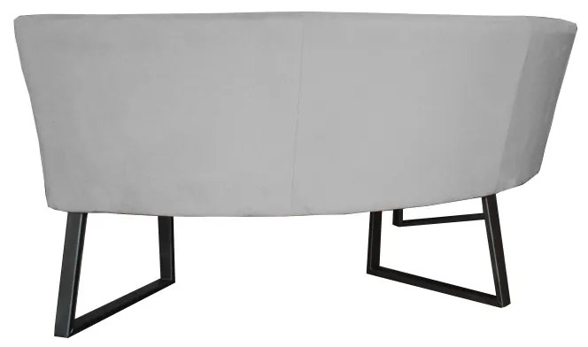 Eetkamerbank - Hengelo - geschikt voor ronde tafel 130 cm - stof Element steengrijs 24