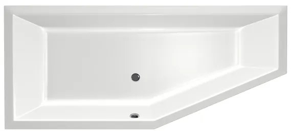 Xenz Society Hoekbad - 180x80x48 - afvoer Midden - Links - Compact - acryl - wit 6962-01