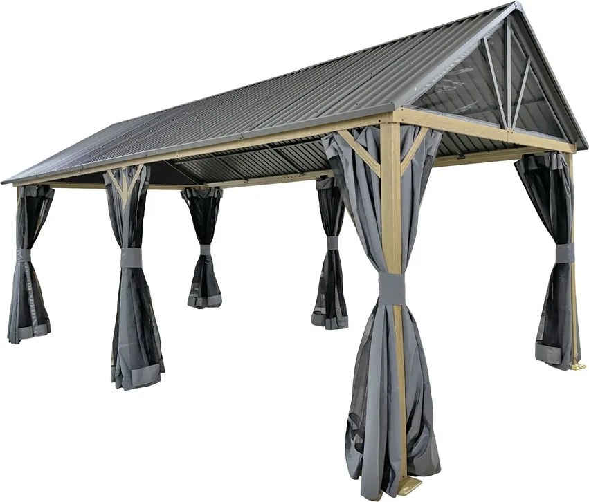 Aluminium tuinpaviljoen Teramo Premium 3x5,8 m Garden Point