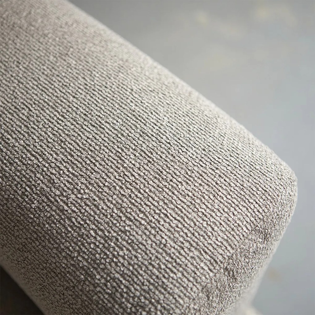 Rechte Bank Met Rond Element Links Taupe