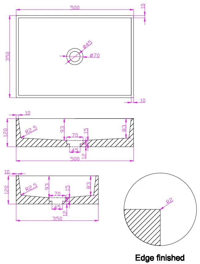 Fontana Terrazzo badmeubel 80cm warm eiken met rechthoekige waskom en toppaneel