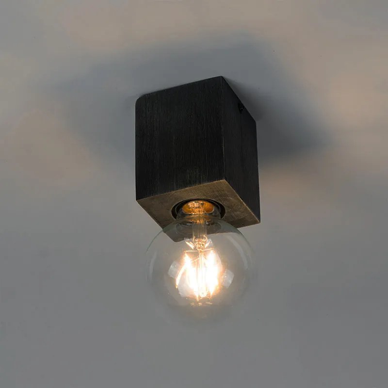 Landelijke opbouwspot zwart hout - Bloc