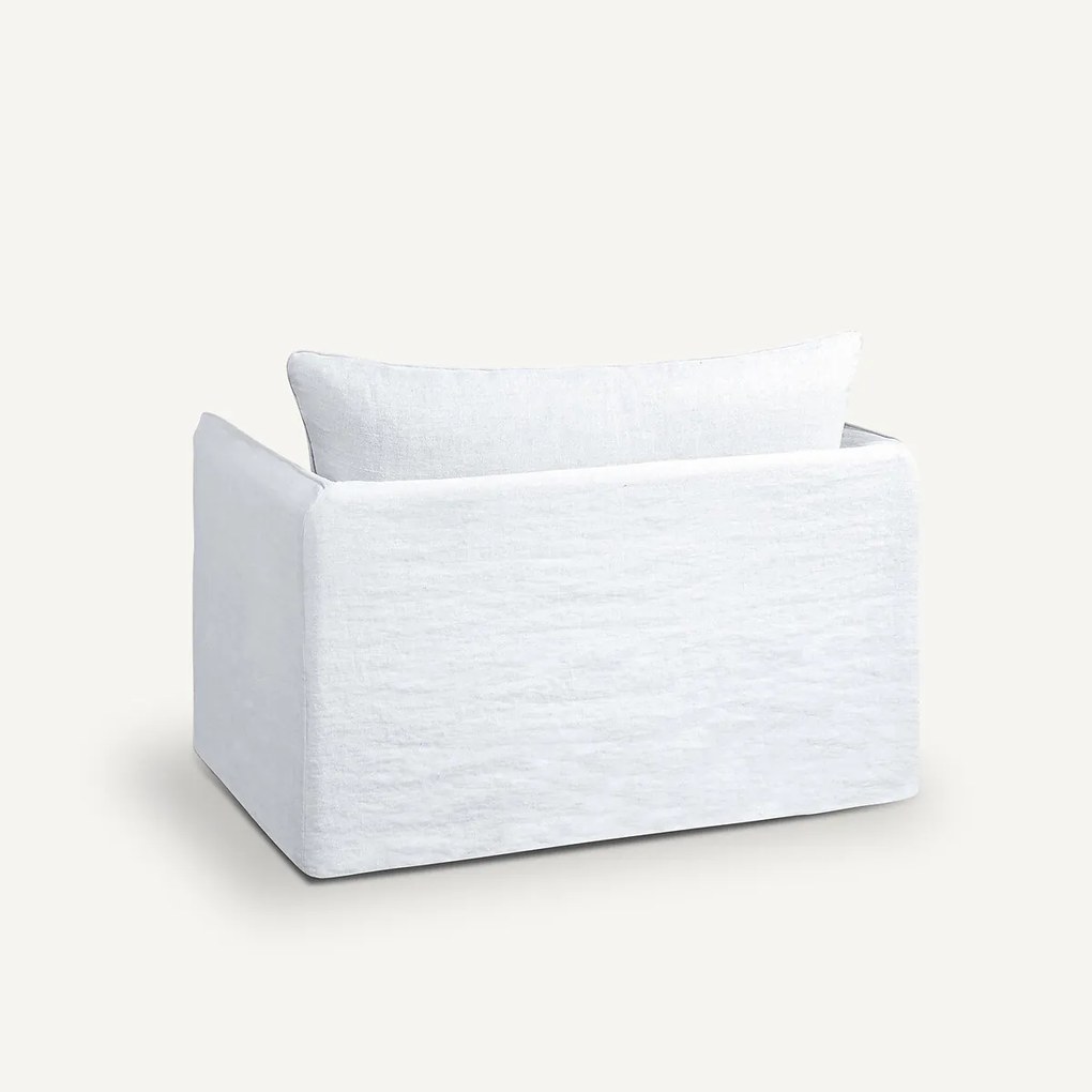 Fauteuil XL in dik stonewashed linnen, Neo Chiquito