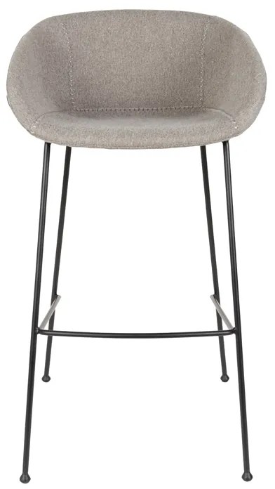 Zuiver Feston Hoge Design Barkruk Grijze Stof