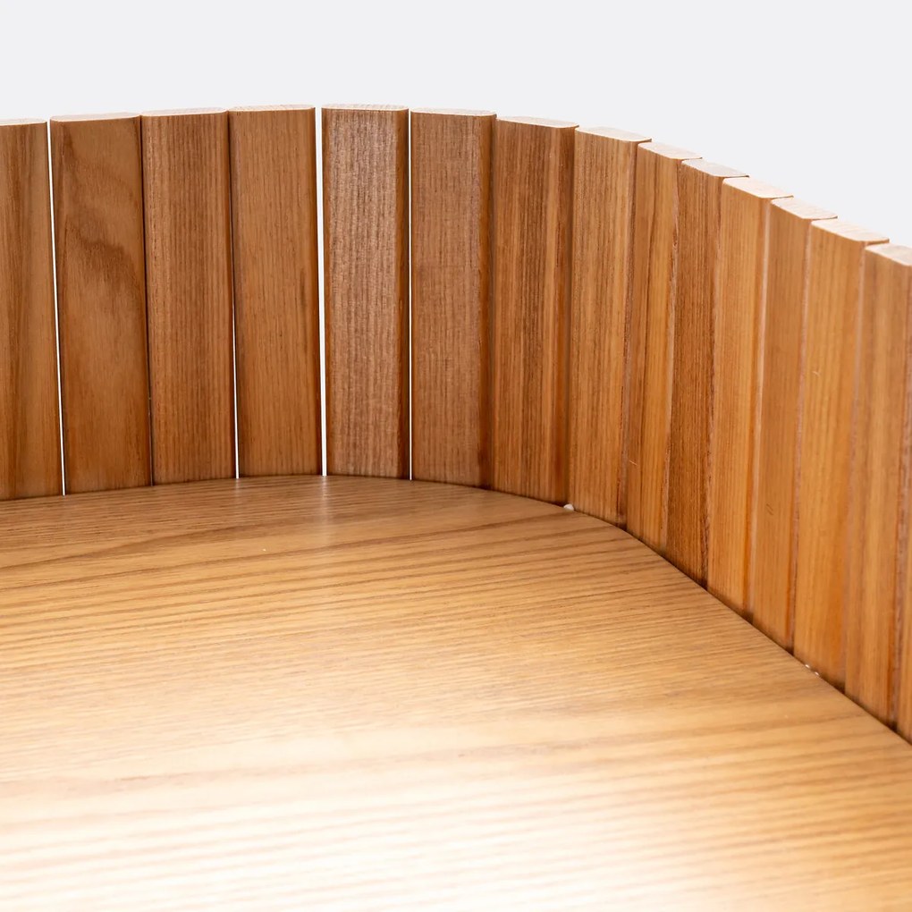 Kaptafel met 2 laden, essen en essenfineer, Latti