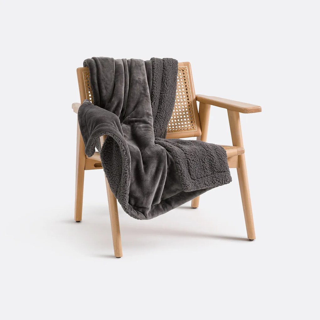 Plaid in fleece en sherpa, Maxine