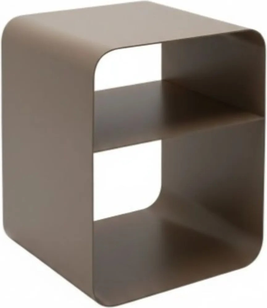 Stalen Bijzettafel Taupe - 38 X 33cm.