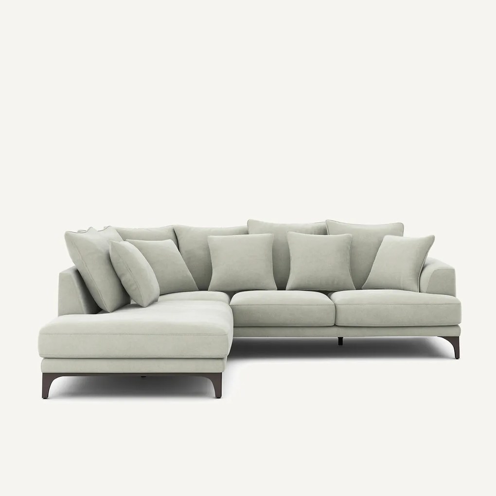 Hoekbank in stonewashed fluweel, ARMENTO