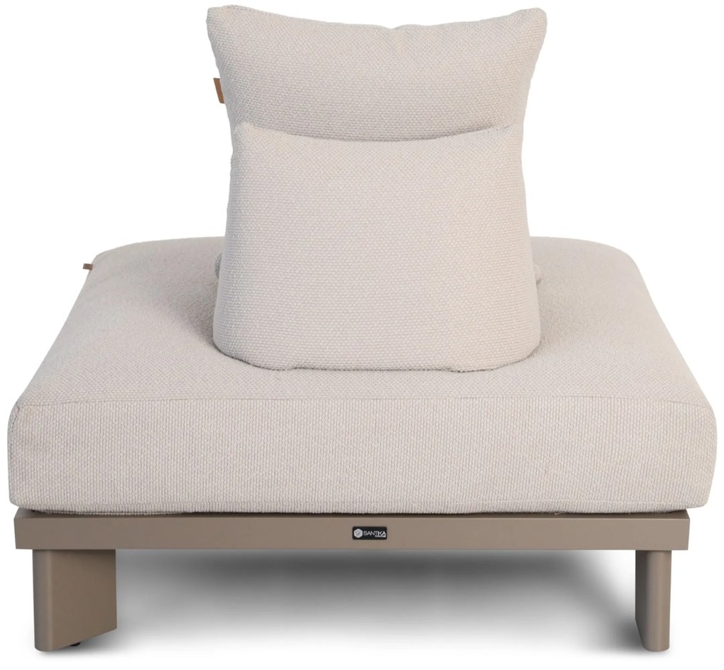 Loungeset tuin 6 personen Aluminium Taupe Santika Furniture Santika