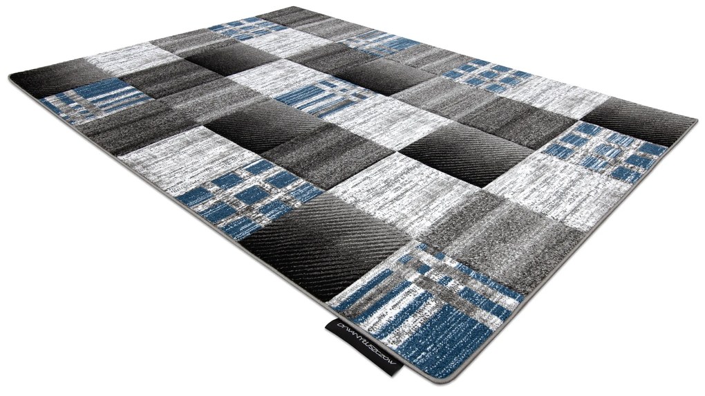 Tapijt ALTER Siena Vierhoeken , geruite blauw