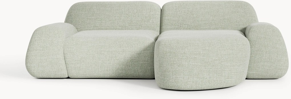 Modulaire bouclé hoekbank Wolke (3-zits)