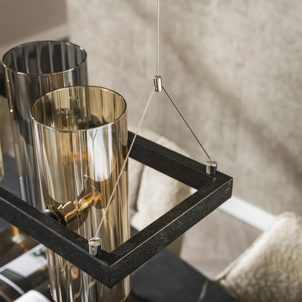 Hanglamp 10 Glazen Kapjes
