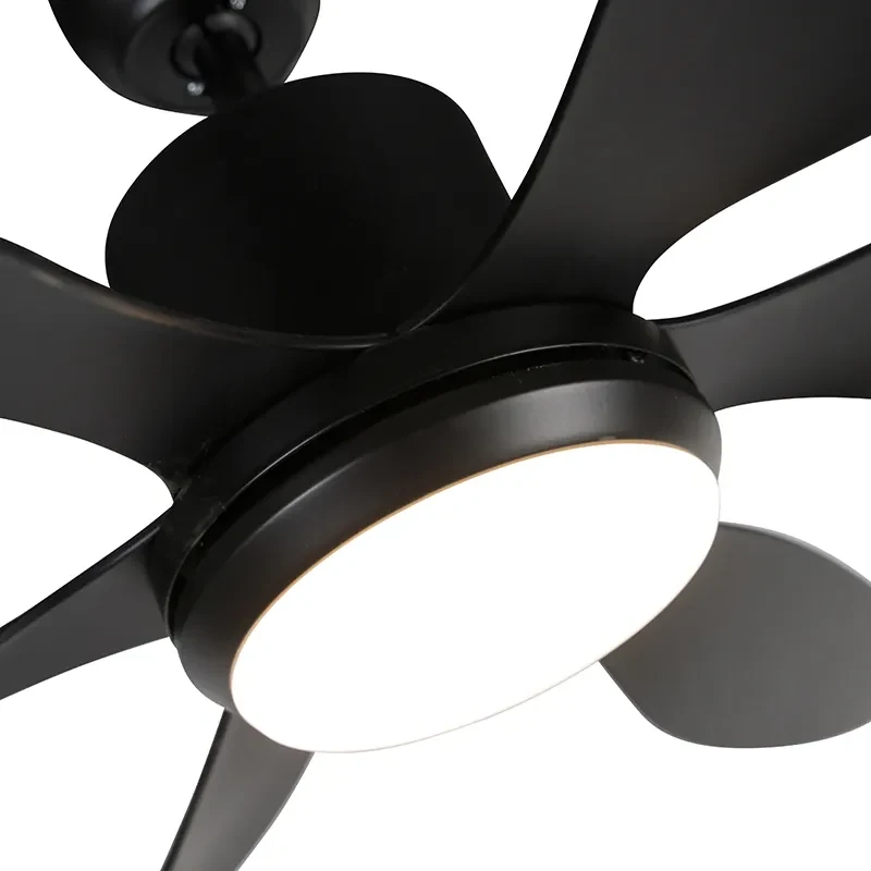 Plafondventilator met lamp zwart incl. LED en afstandsbediening - Tak Modern rond Binnenverlichting Lamp