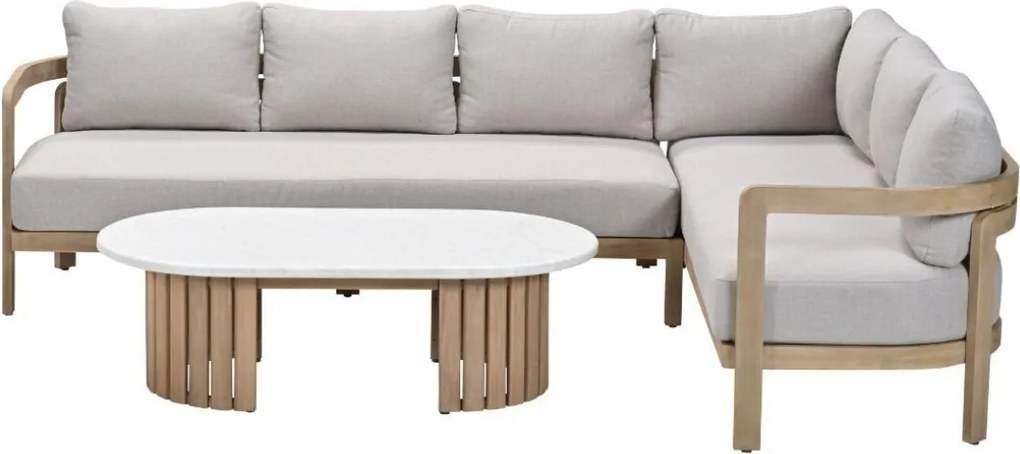 Garden Impressions Sirocco loungeset 3-delig rechts - acacia - grey sand