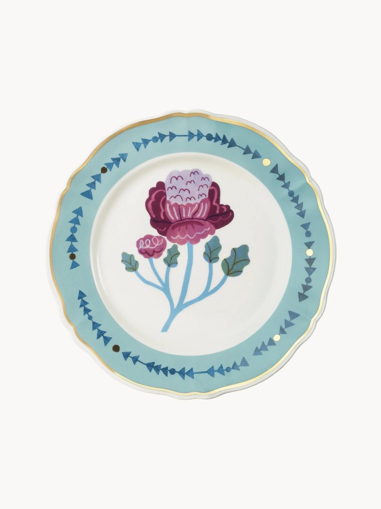 Handgemaakt dinerbord Botanica van porselein