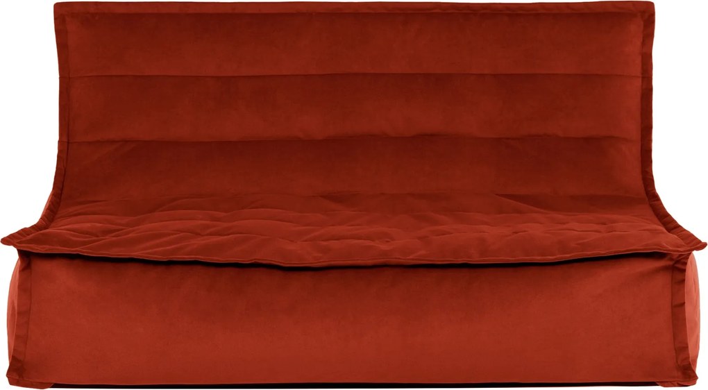 Cloudy Velvet Zitzak - Terracotta