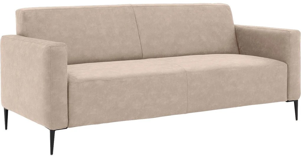 Goossens Key West beige, micro leer, 3-zits, modern design