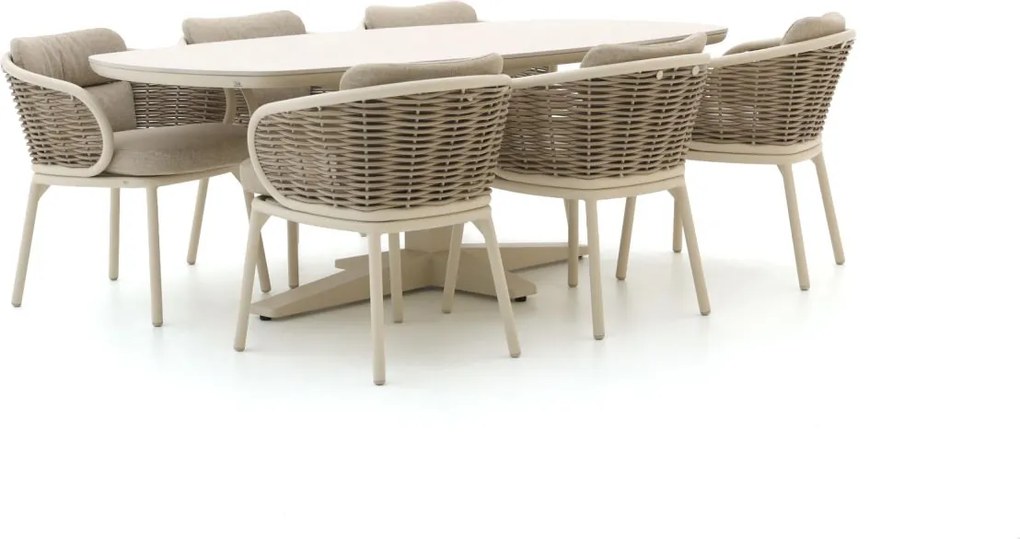 Diningset Apple Bee | 6 personen | Tuinset sintered stone | 7-delig | Kees Smit Tuinmeubelen