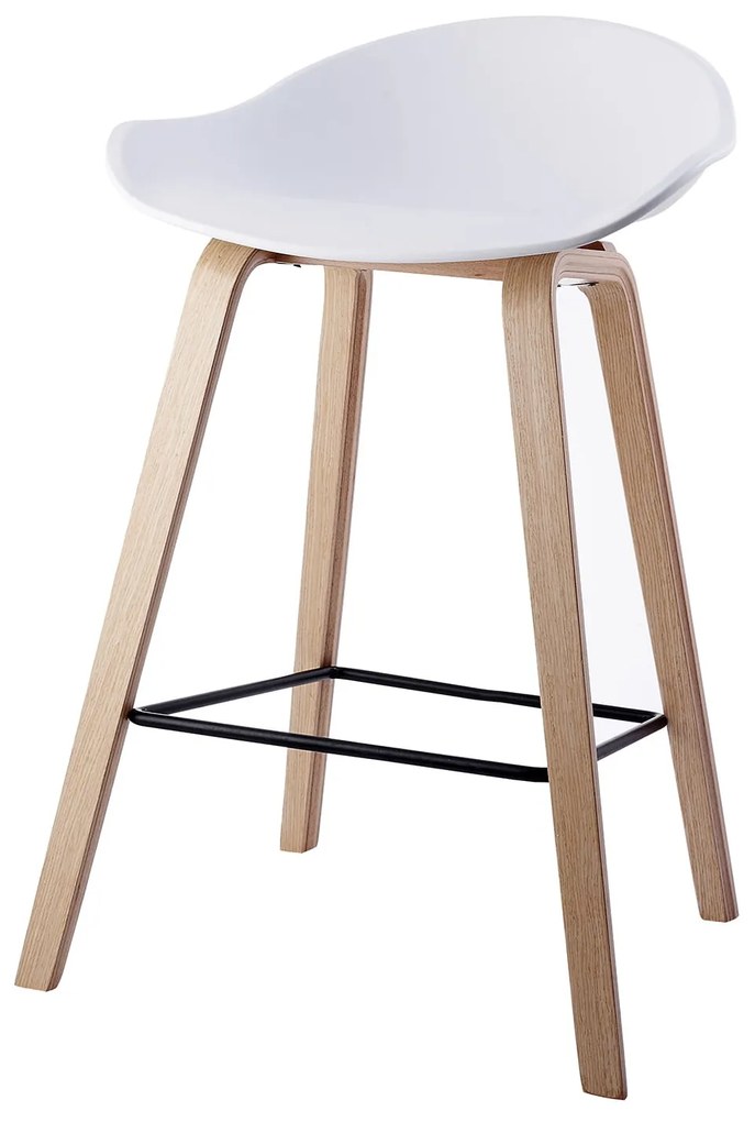 House of Rebels Barkruk - Romeo - 65 cm - Wit - Hout - House of Rebels