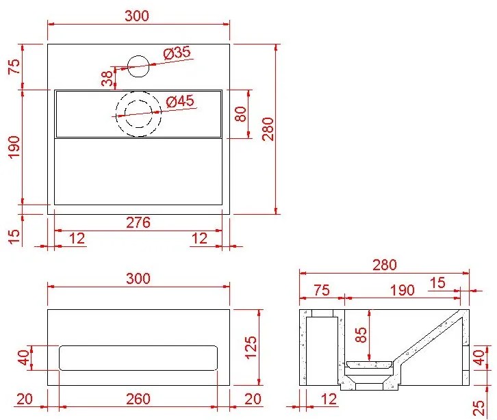 Mueller Viggo fontein solid surface 30x28x12,5cm mat wit