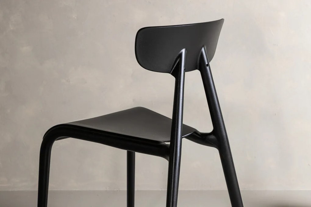 Jörn Eetkamerstoel - Carina  - Zwart - Kunststof - Jörn