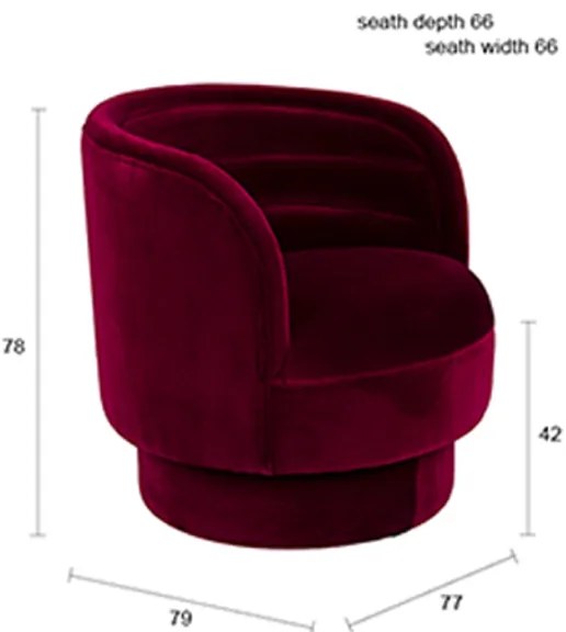 Dutchbone Dorothy Draaibare Fauteuil Velvet