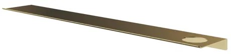 Hotbath &MORE Planchet - 80cm - inclusief bevestigings rails - 1 uitsparing - voor zeepdispenser of beker - Geborsteld messing PVD SH080HBBP