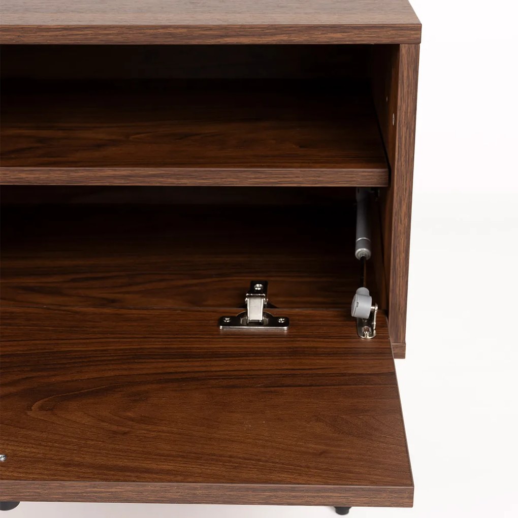 Walnoot Tv-meubel Met Strepen - 110x40x50cm.