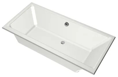 Xenz Kristal Ligbad - 160x75x48 - afvoer Midden - acryl - wit mat 6984-03