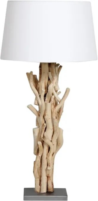 Tafellamp Brocante Takken met Witte Kap