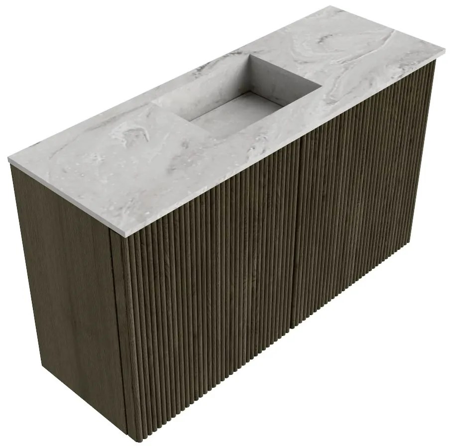 Mondiaz Joya DLux 70cm toiletmeubel shadow met wastafel faye midden 1 kraangat glace