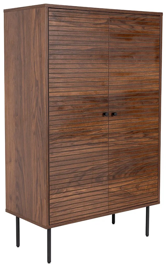 Walnoot Kast Met Planken - 80x40x130cm.