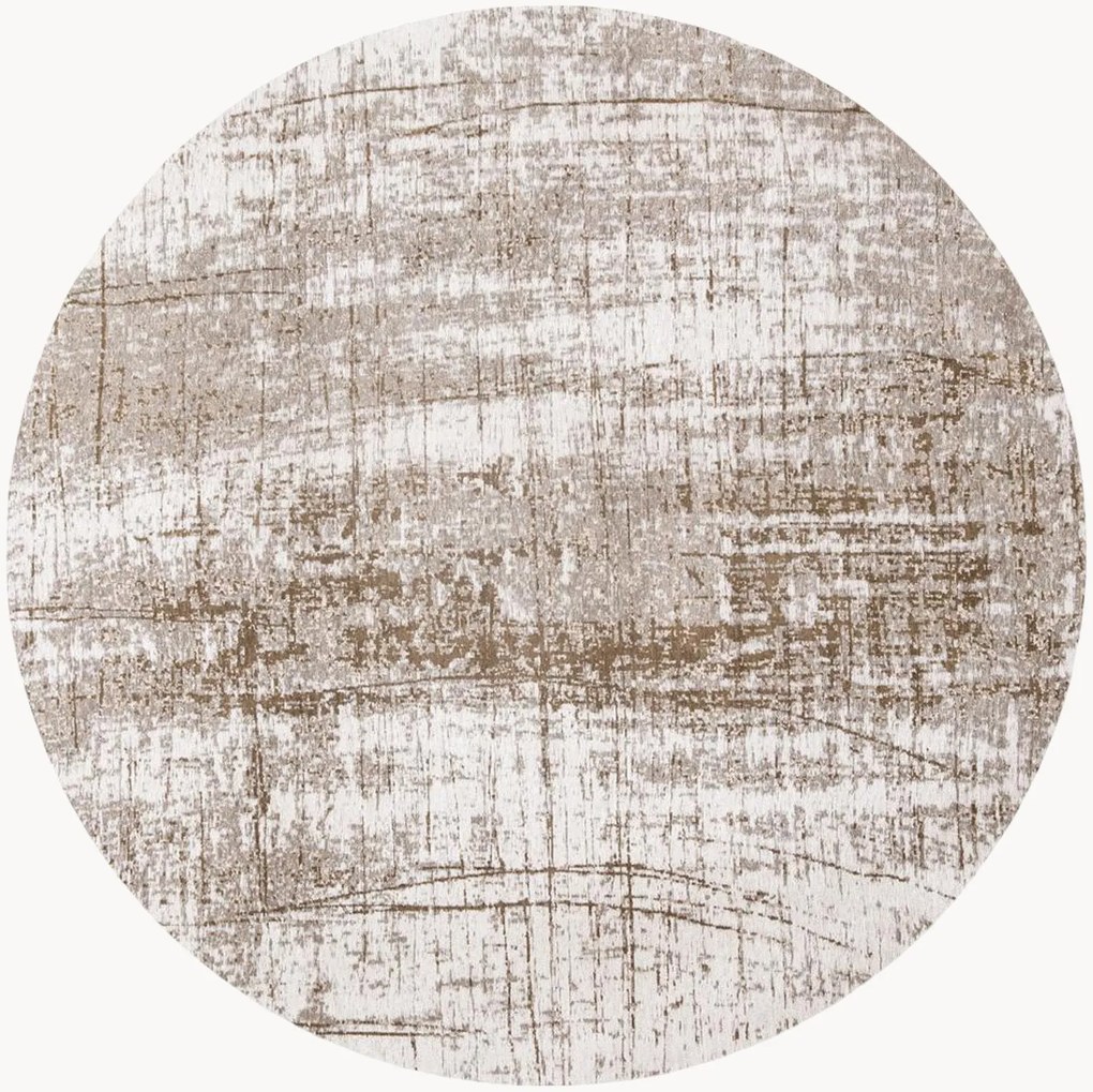 Rond platgeweven jacquard indoor & outdoor vloerkleed Griff