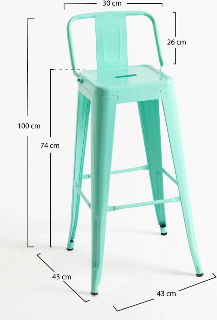 Set 4 Krukken Torix Rugleuning