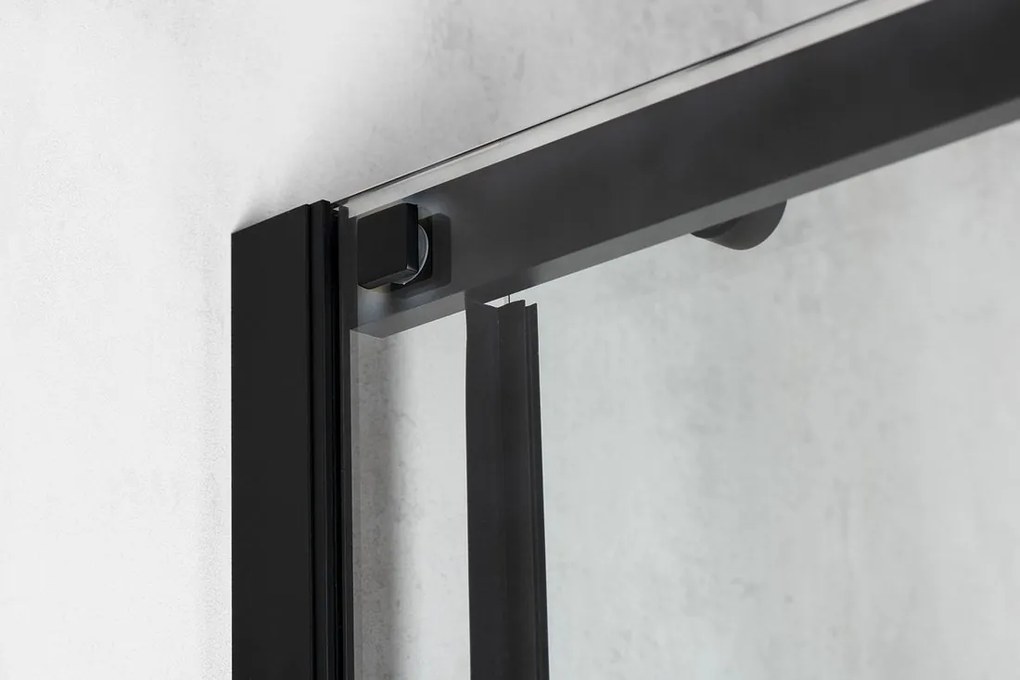Polysan Altis douchecabine rechthoekig 140x80cm zwart mat